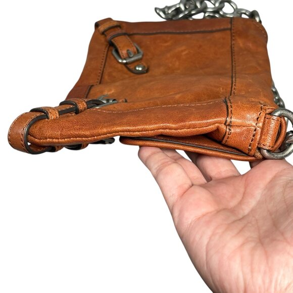 Vintage Y2K Juicy Couture brown Leather Bag with Heavy Chain Strap - Picture 14 of 16